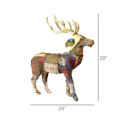 Bavarian Forest Stag Standing Sculpture
