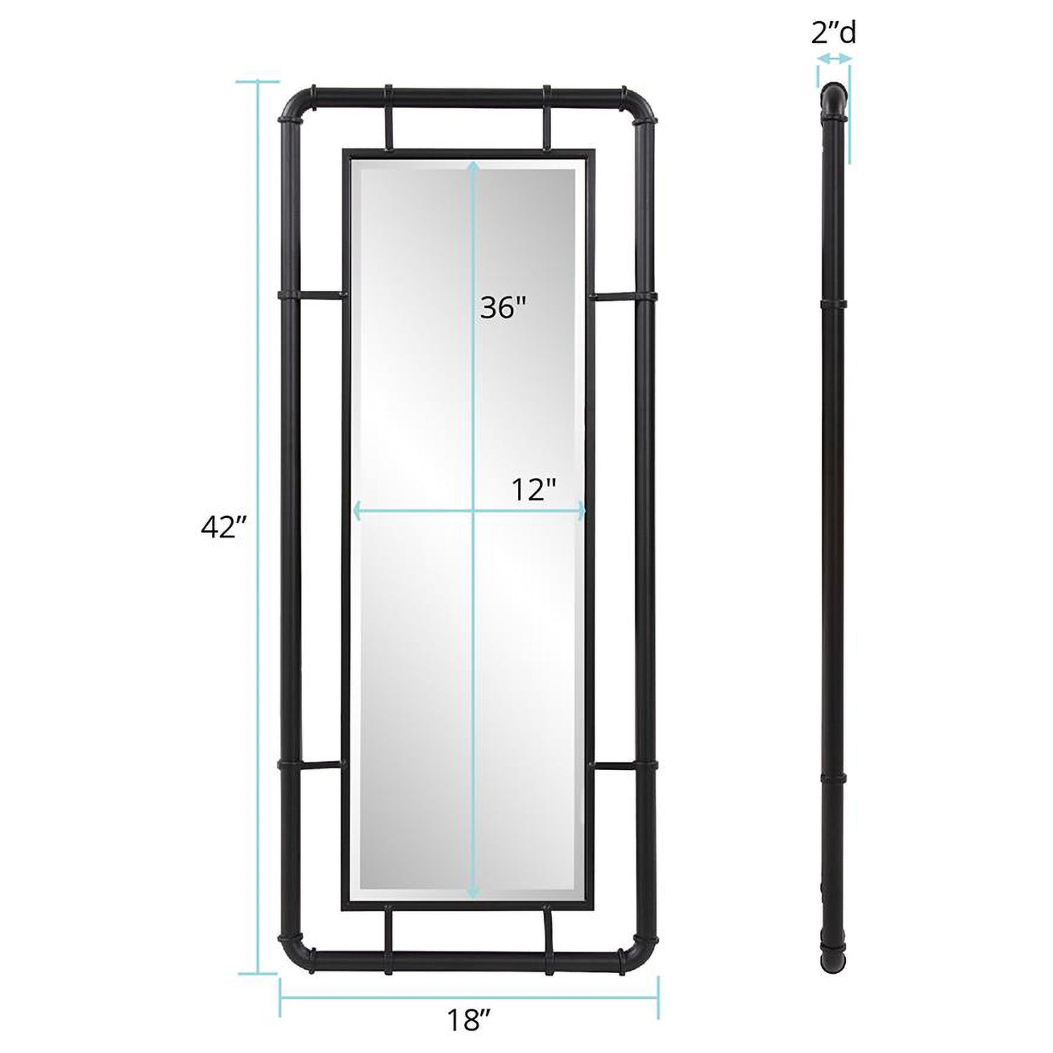 Brennan Industrial Dressing Wall Mirror
