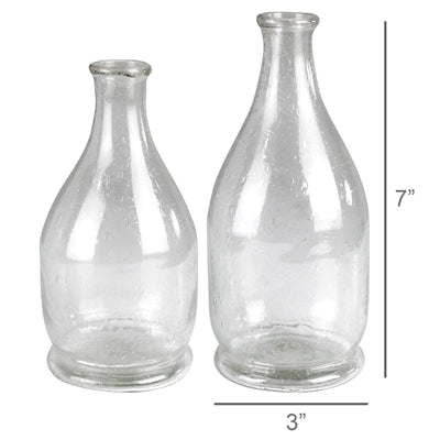 Peppered Glass Bottle Set of 2
