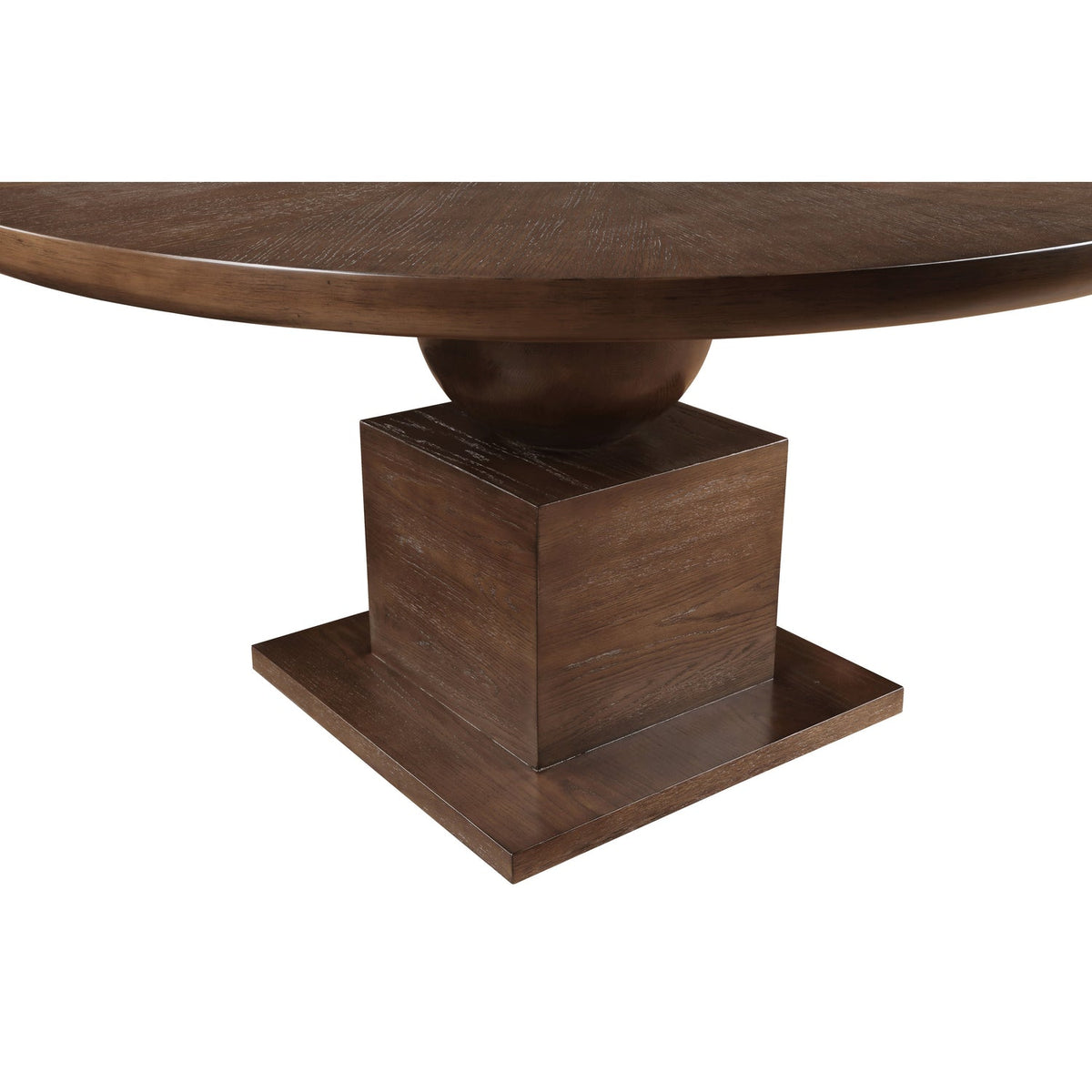 Rishal 60in Brown Solid Wood And Oak Veneer Dining Table