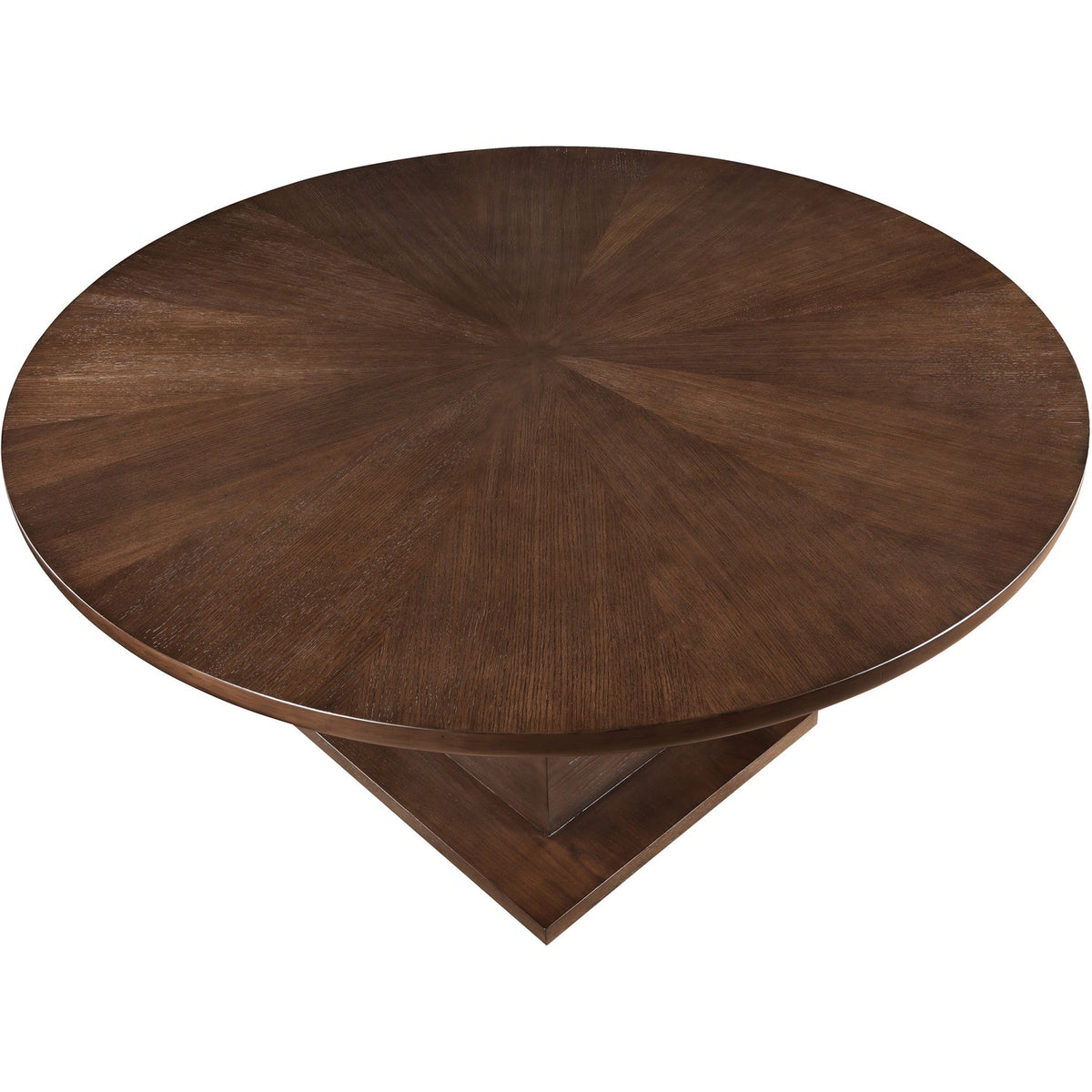 Rishal 60in Brown Solid Wood And Oak Veneer Dining Table
