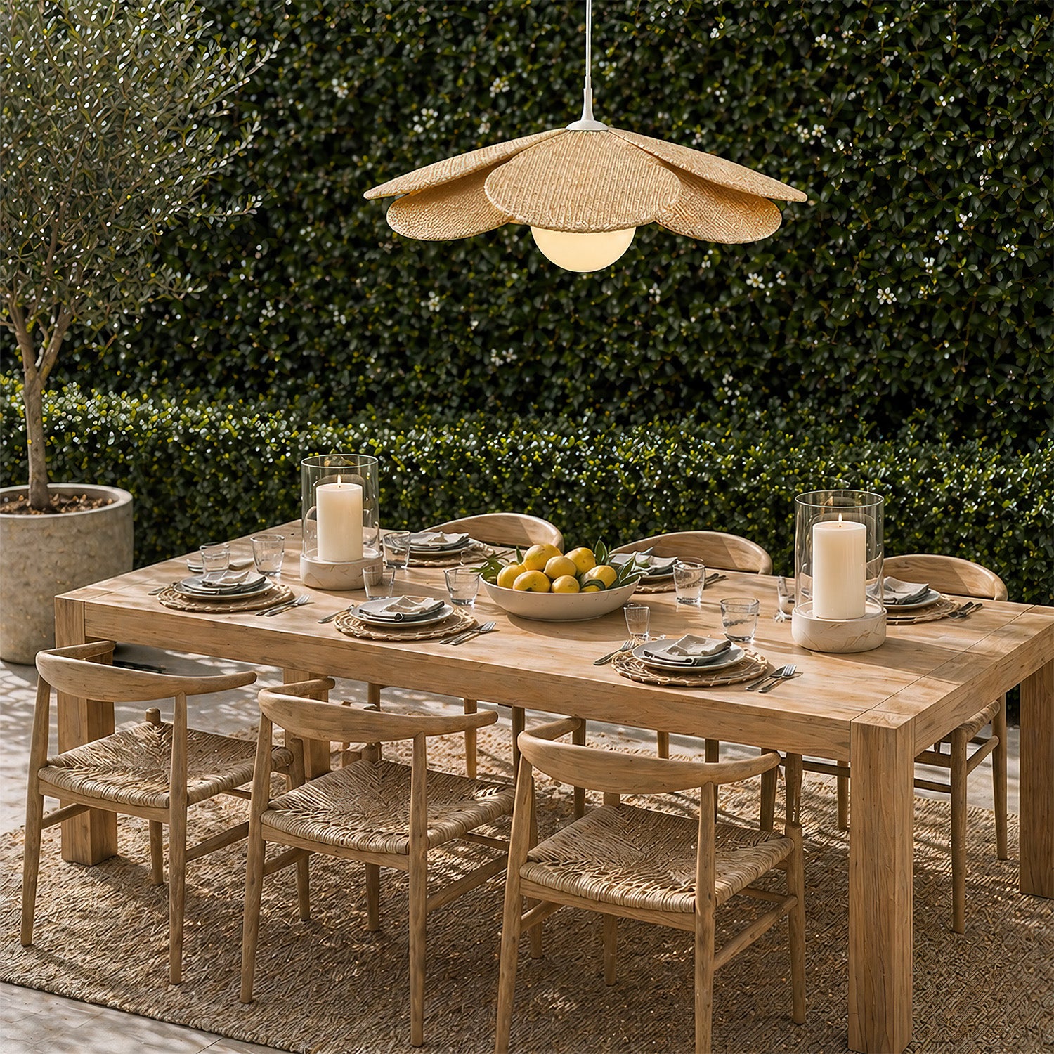 Currey & Co Cabo Petal Outdoor Pendant