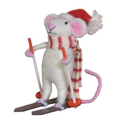Skier Mouse Ornament Set of 3