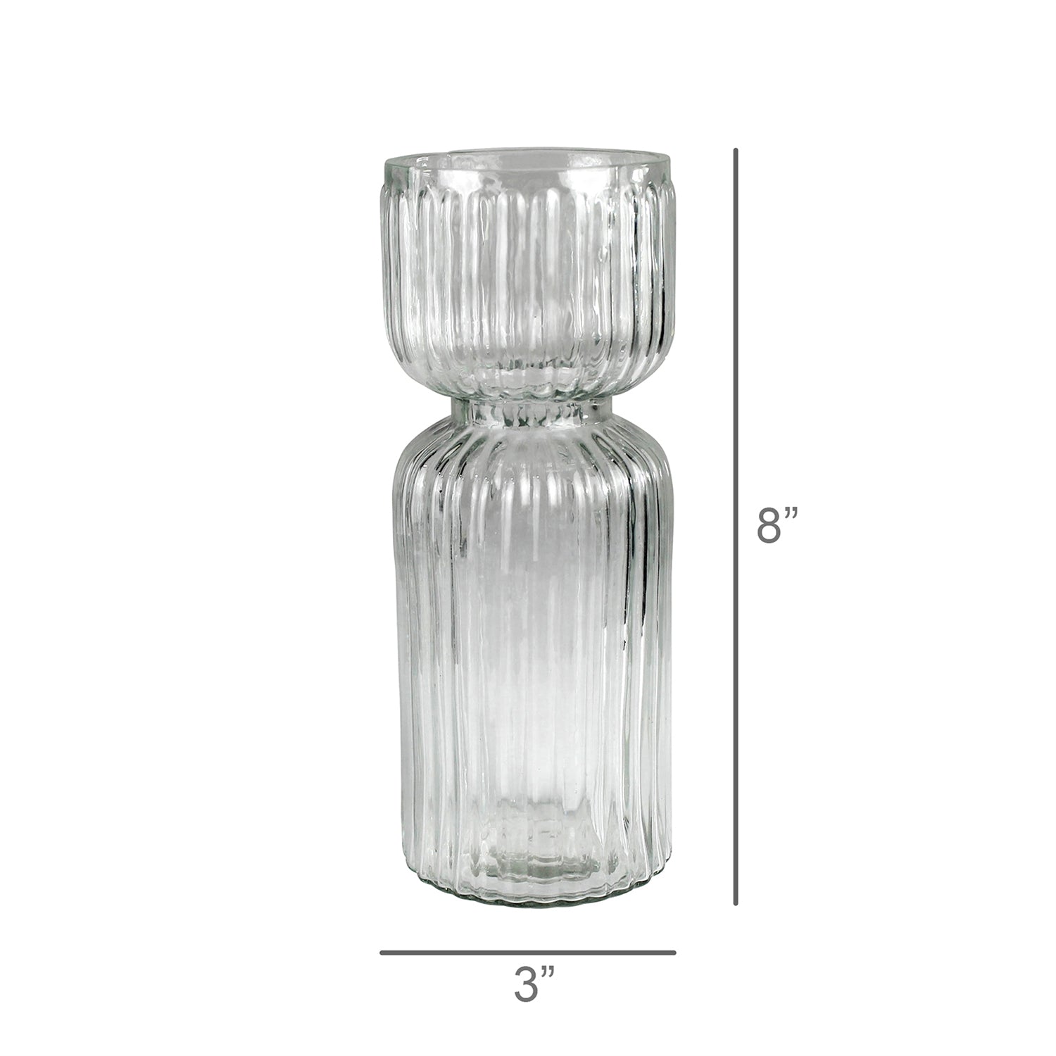 Ribbed Bulb Vase