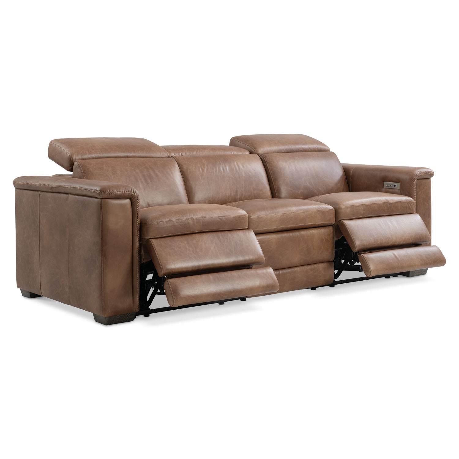Bernhardt Living Lioni Leather Power Motion Sofa