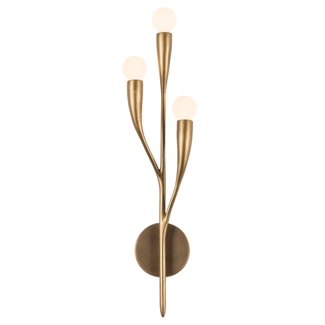 Hudson Valley Lighting Labra Wall Sconce in Patina Gold Leaf, primary product view
