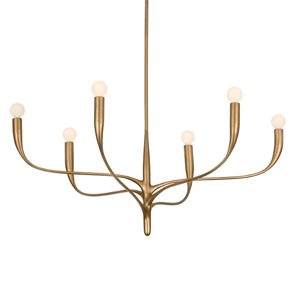 Hudson Valley Lighting Labra Small Chandelier in Patina Gold Leaf, primary product view