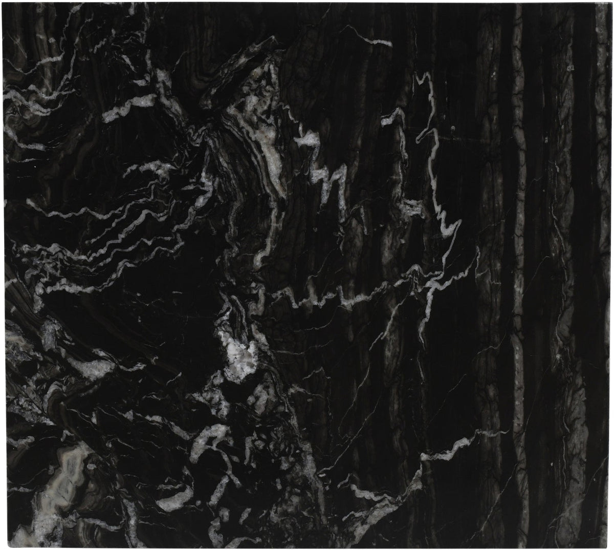 Vernazza Black Genuine Marble End Side Table Set of 2