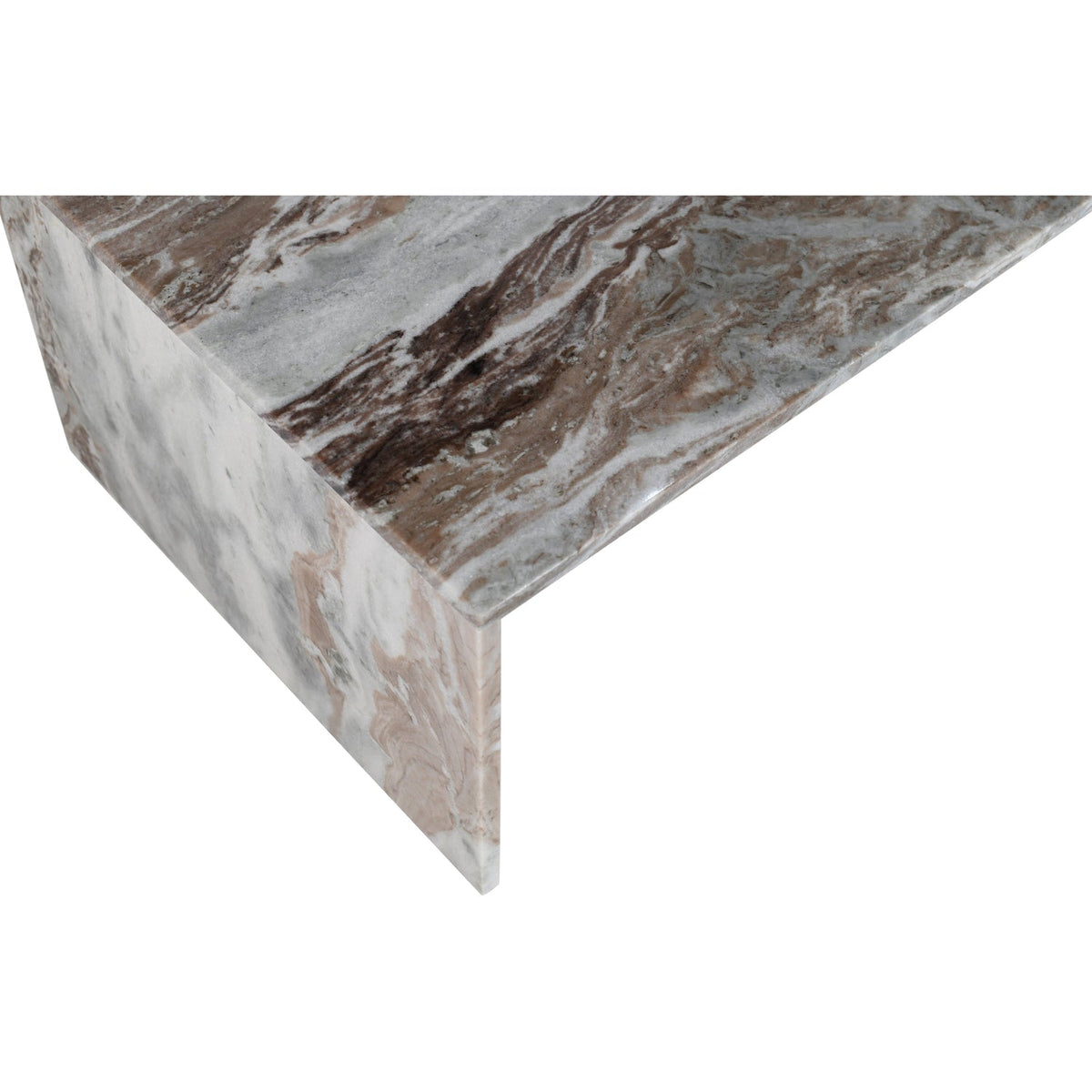 Vernazza Brown Genuine Marble Coffee Table