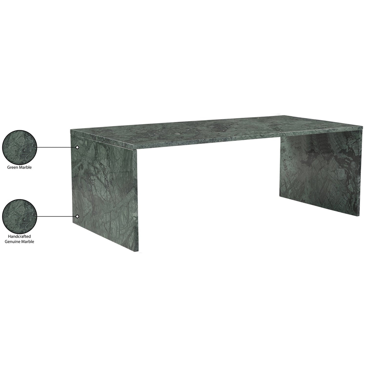Vernazza Green Genuine Marble Coffee Table