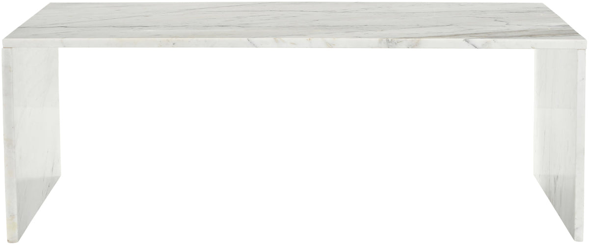 Vernazza White Genuine Marble Coffee Table