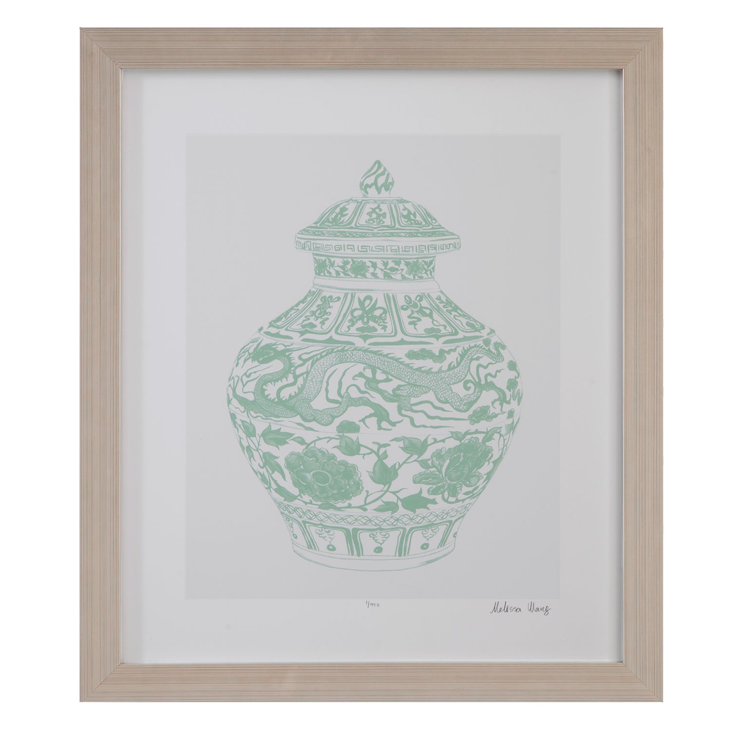 Bassett Mirror Mint Vases II Framed Print