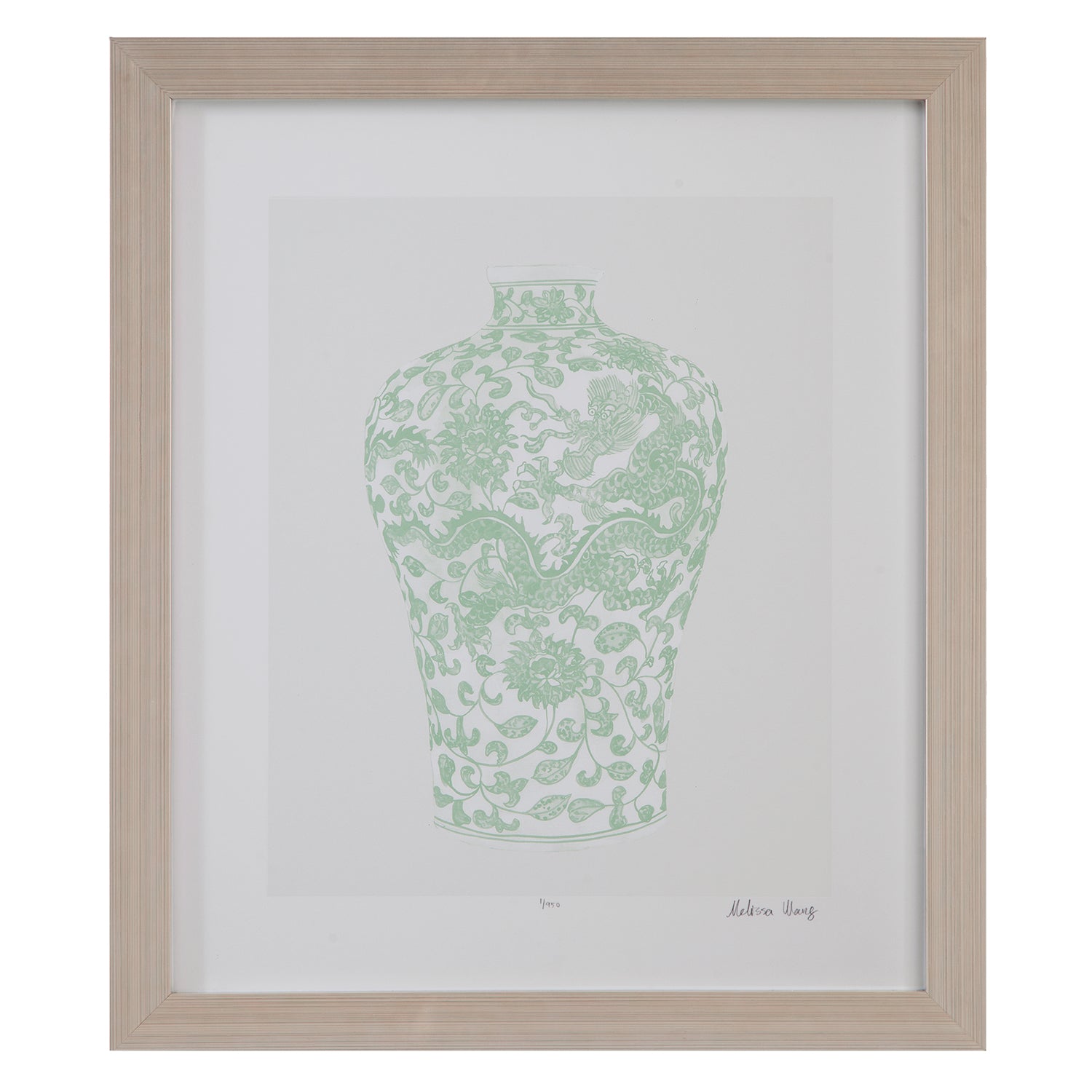 Bassett Mirror Mint Vases III Framed Print