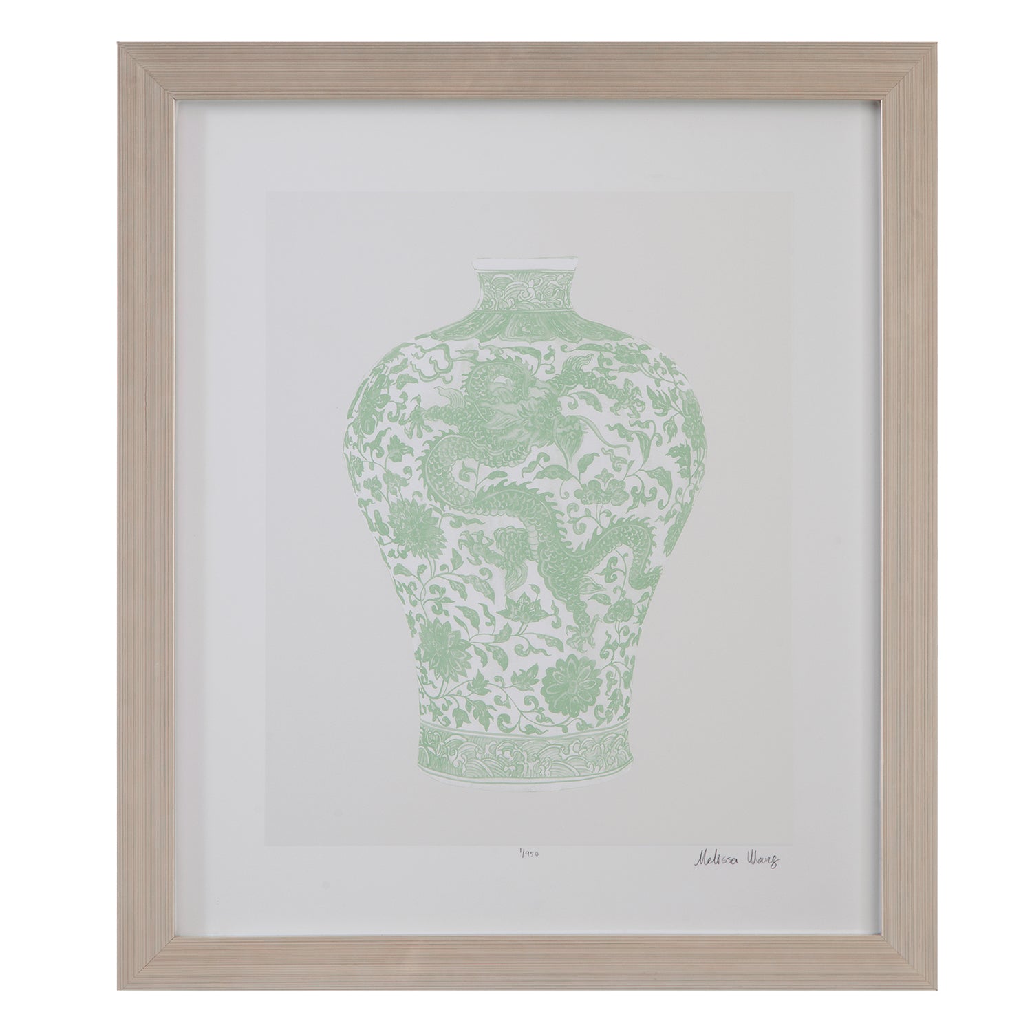 Bassett Mirror Mint Vases IV Framed Print