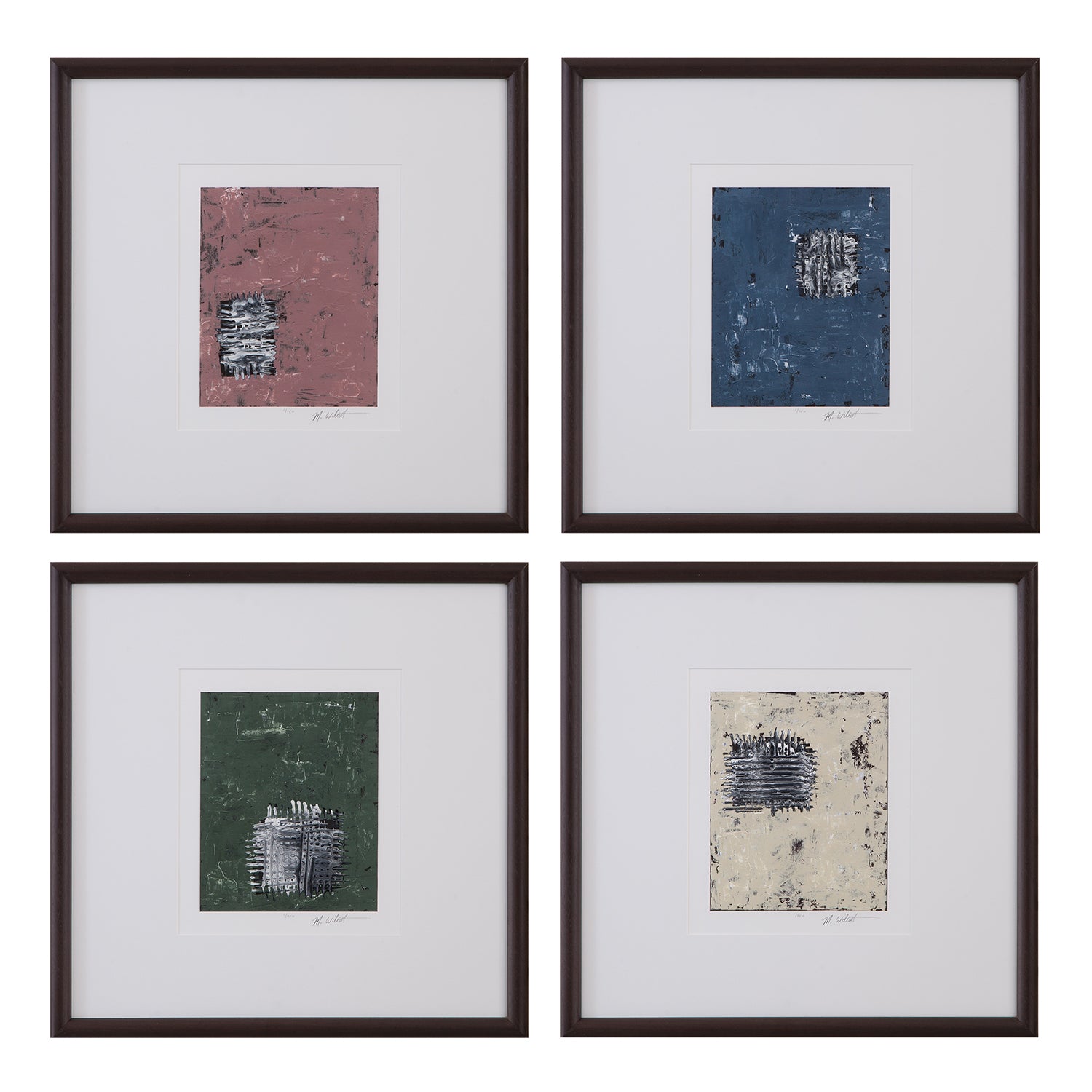 Bassett Mirror Dual Dichotomy Framed Print Set of 4