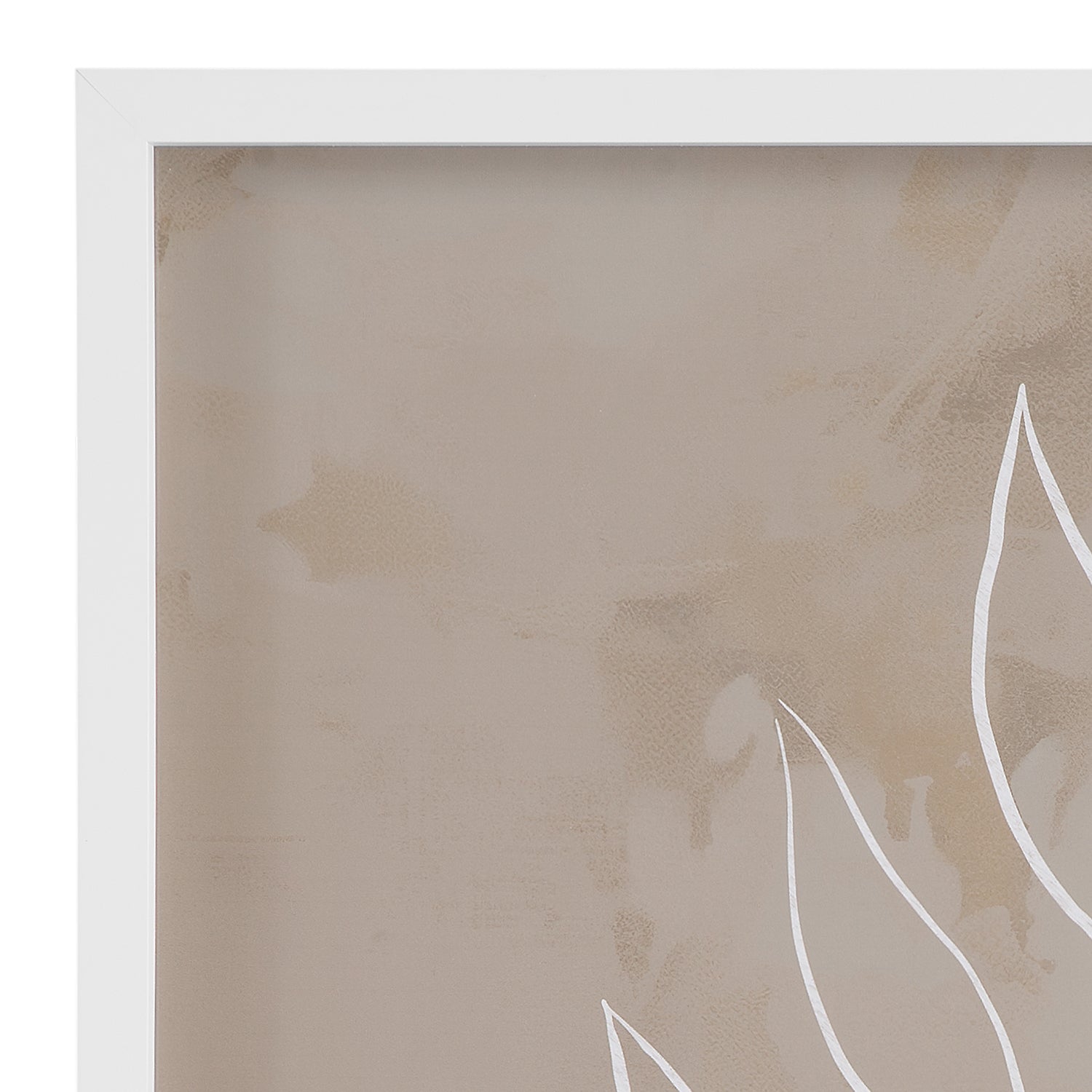 Bassett Mirror Leaf Line Art III Framed Print