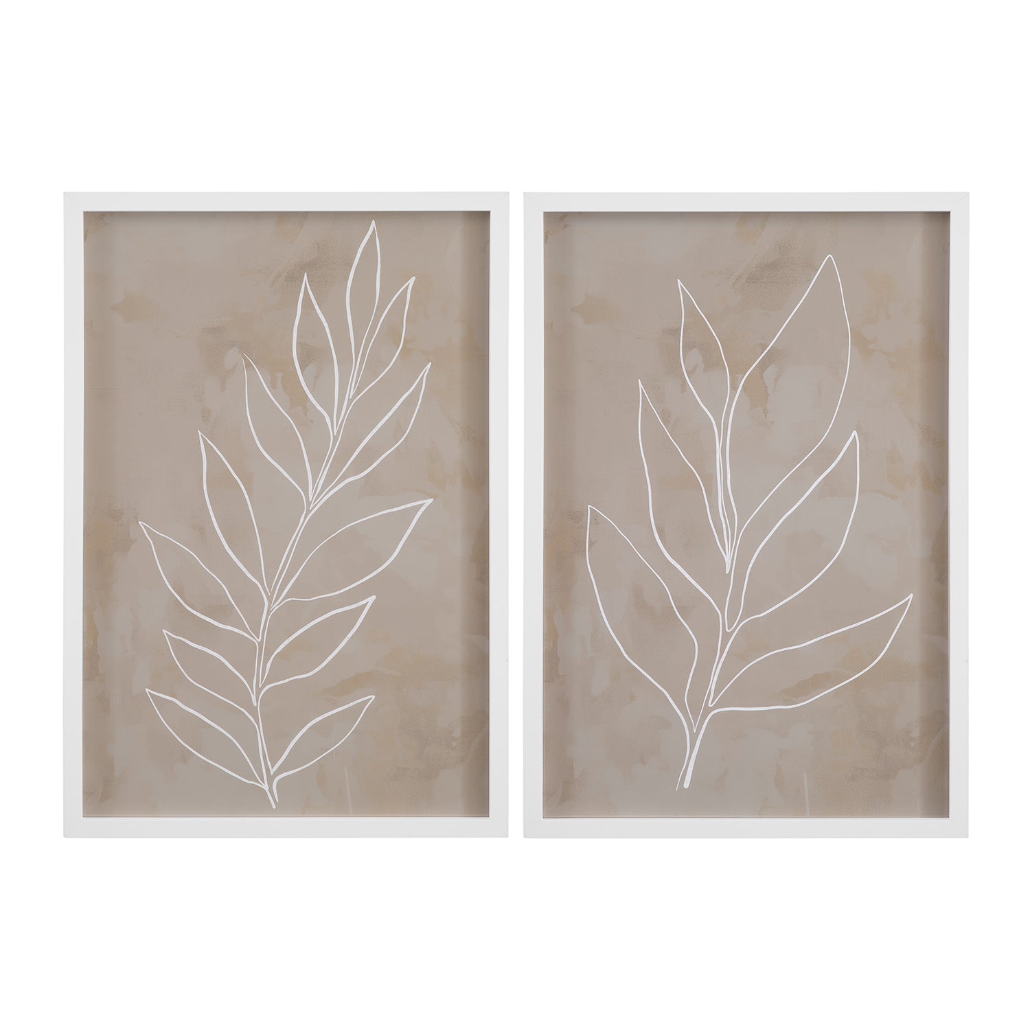 Bassett Mirror Leaf Line Art III Framed Print