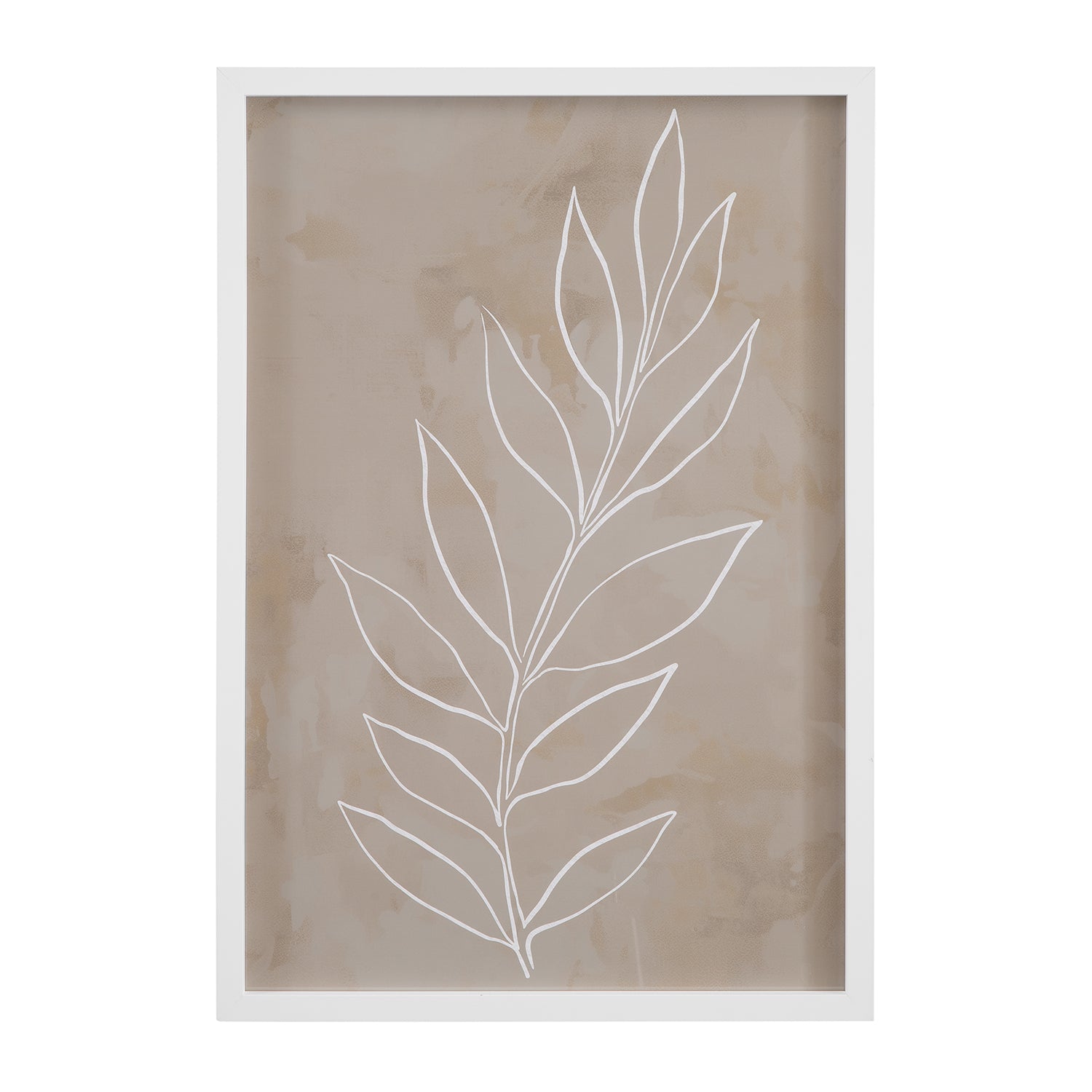 Bassett Mirror Leaf Line Art III Framed Print