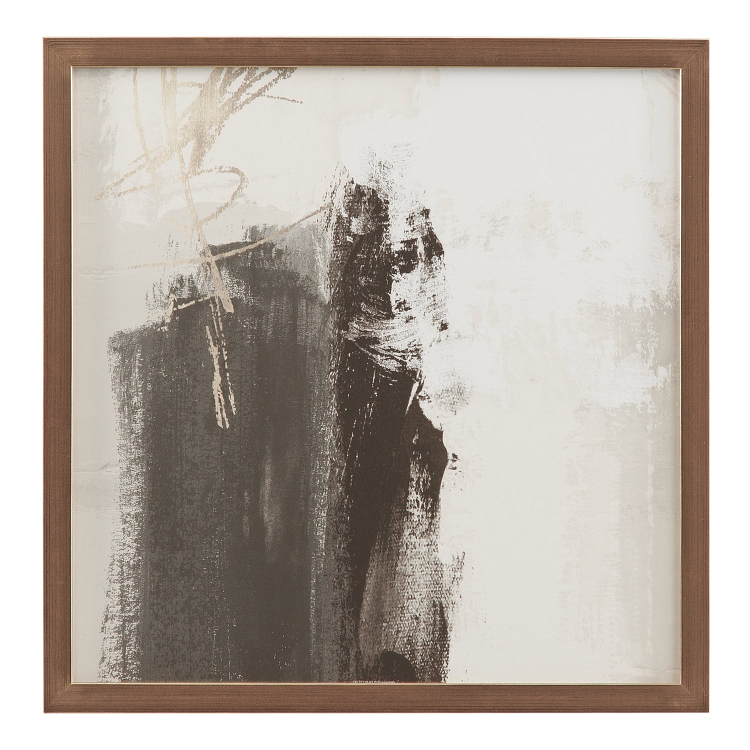 Bassett Mirror Neutral Contrast Brush Framed Artwork