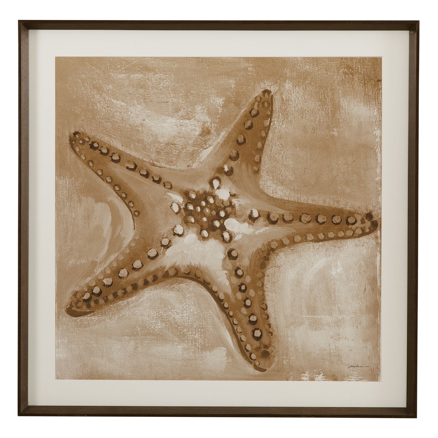 Bassett Mirror Neutral Starfish Framed Artwork