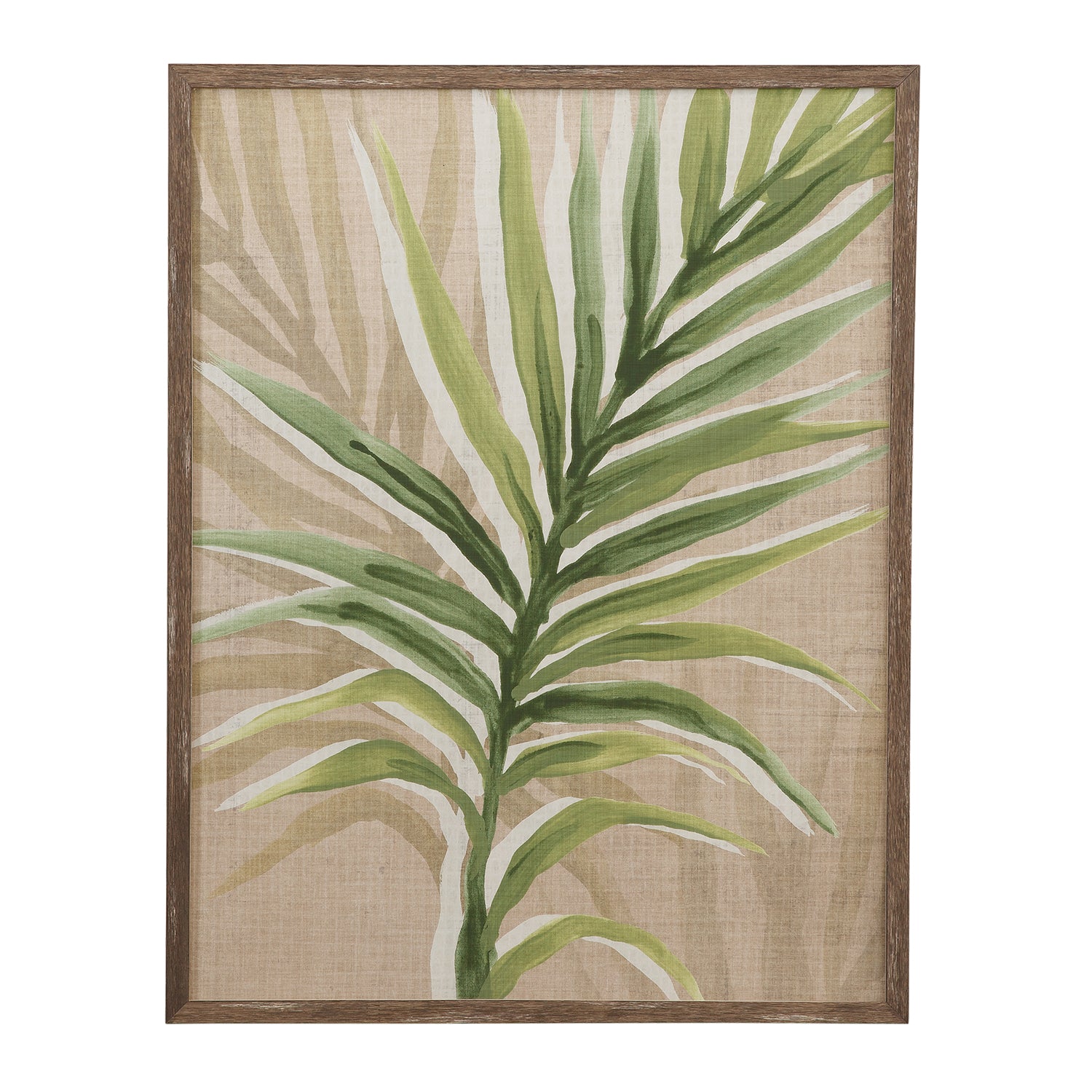 Bassett Mirror Burlap Palm Frond I Framed Artwork