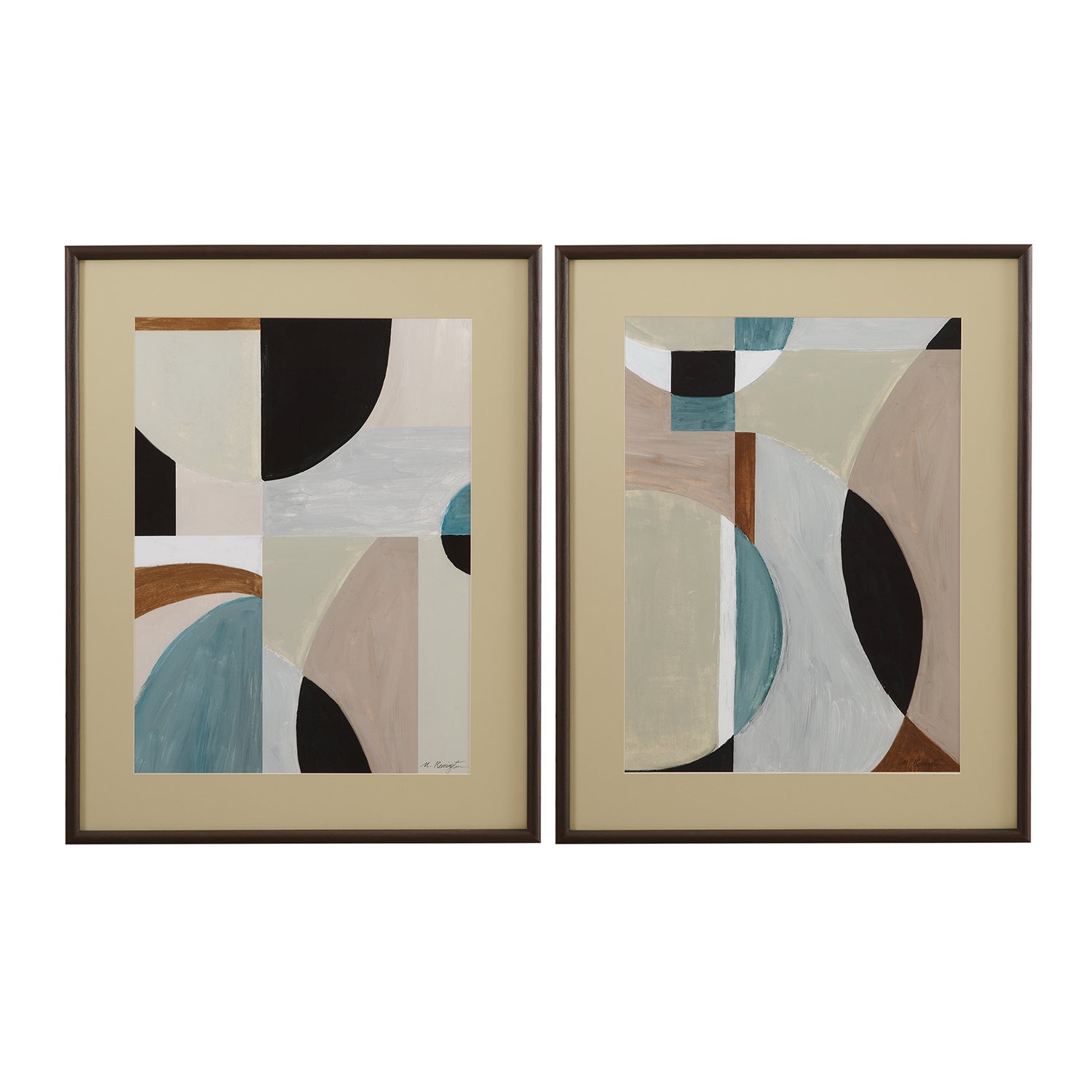Bassett Mirror Curved Vision Shapes Framed Artwork