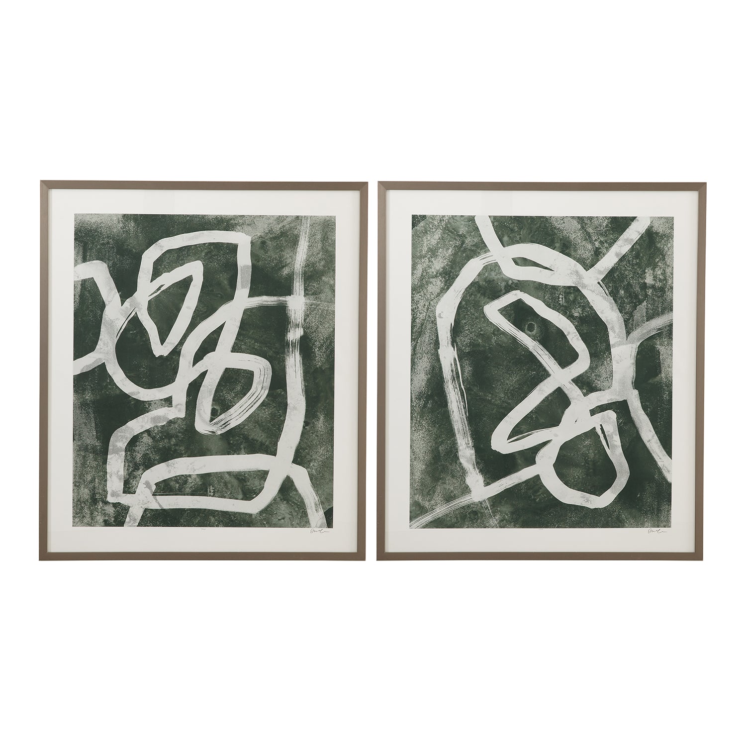 Bassett Mirror Chalk Line Framed Print Set of 2