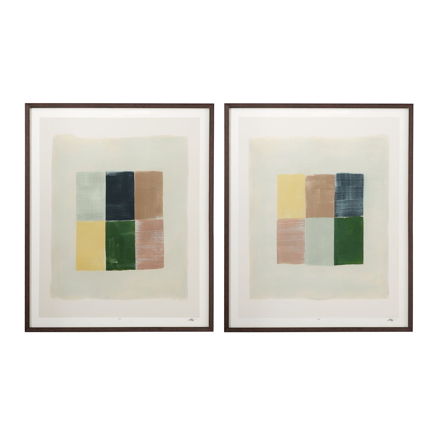 Bassett Mirror Sunny Patchwork Framed Artwork Set of 2