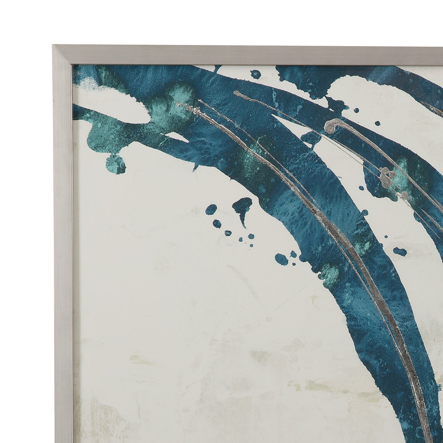 Bassett Mirror Embellished Blue Circle II Framed Wall Art