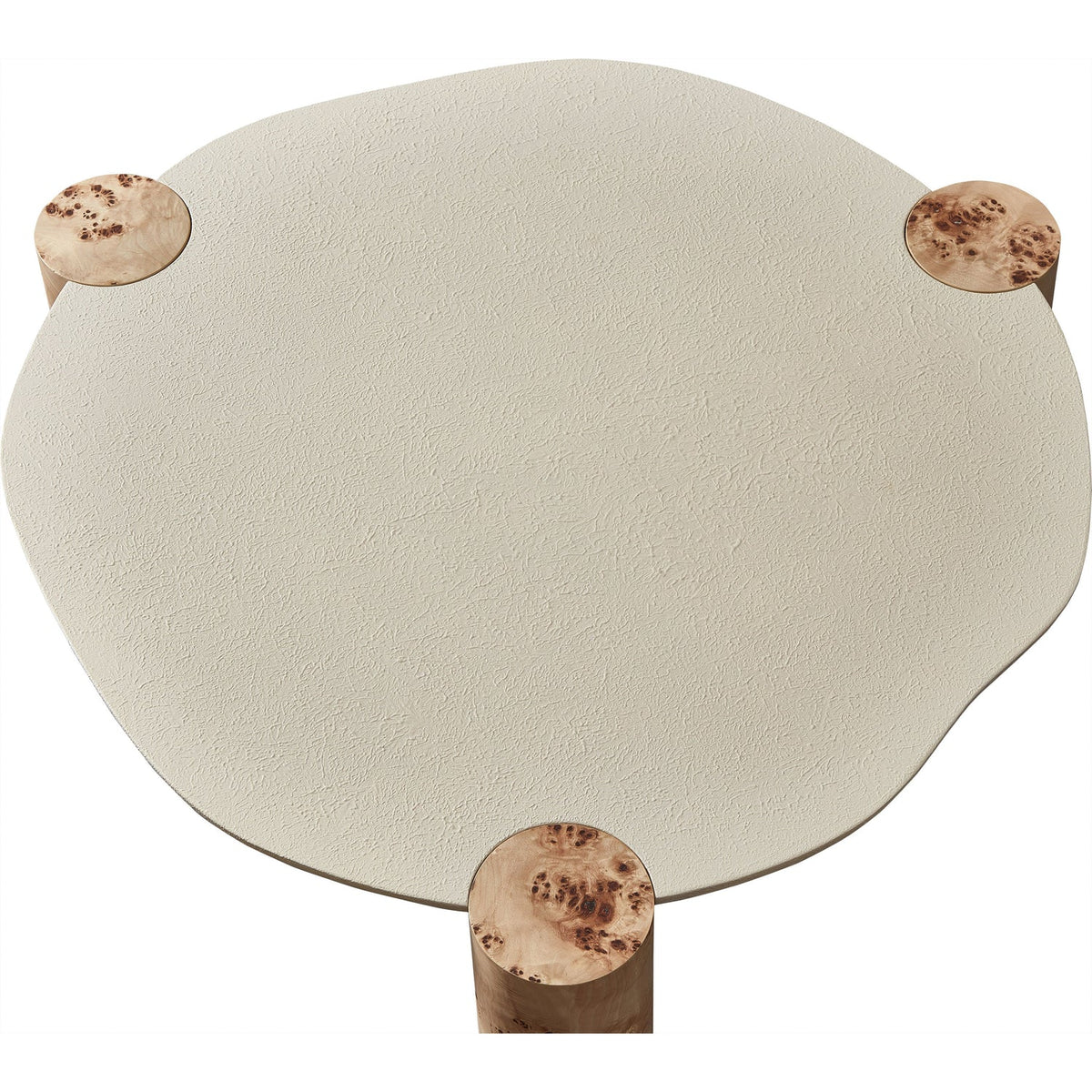 Thor Natural Resin Top And Burl Veneer Base Coffee Table