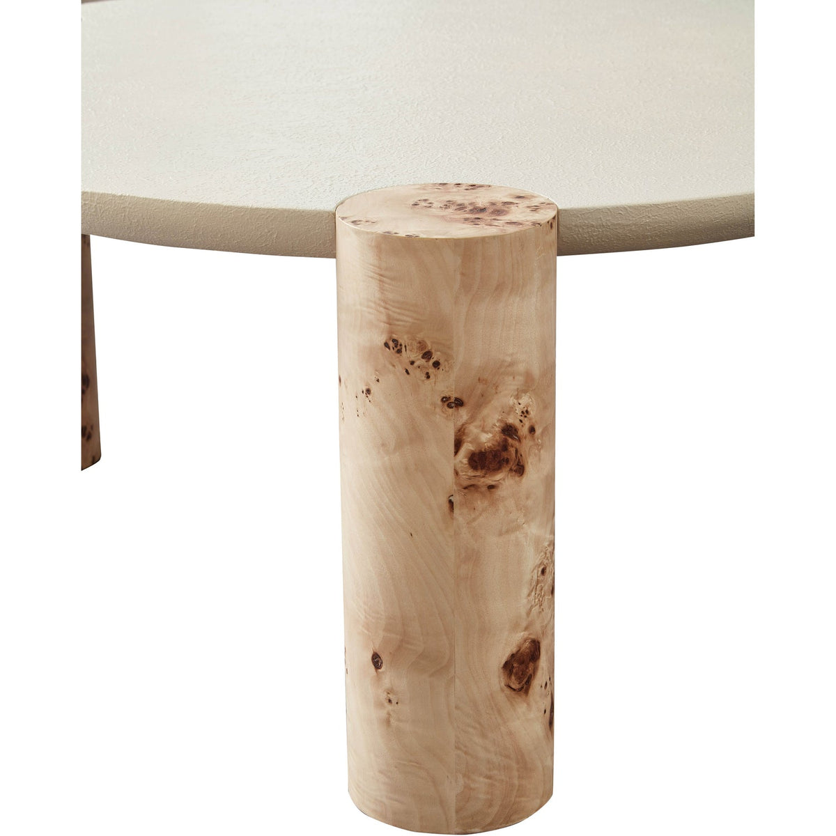 Thor Natural Resin Top And Burl Veneer Base Coffee Table
