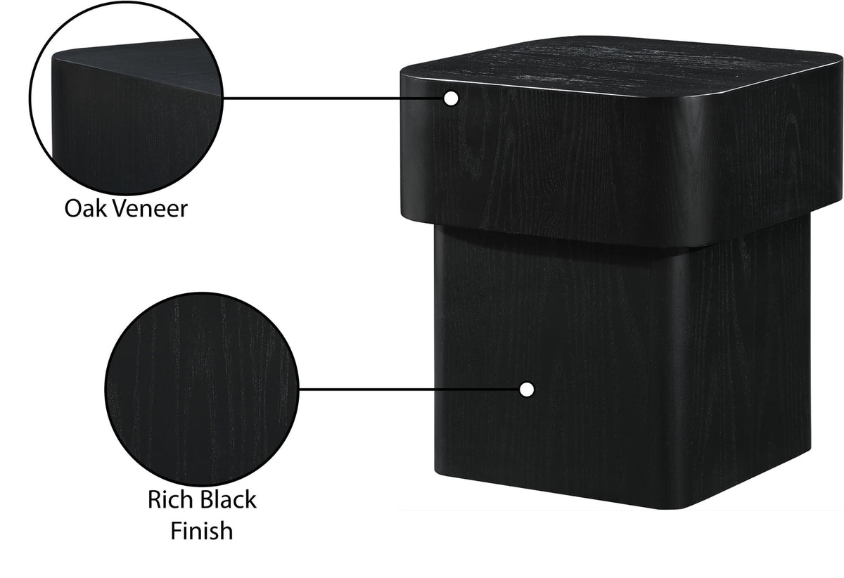 Oakmont Black Oak Veneer End Side Table Set of 2