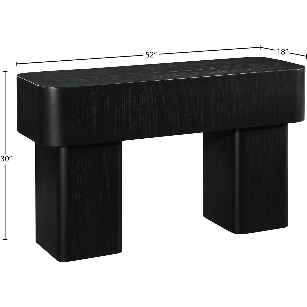 Oakmont Black Oak Veneer Console Table