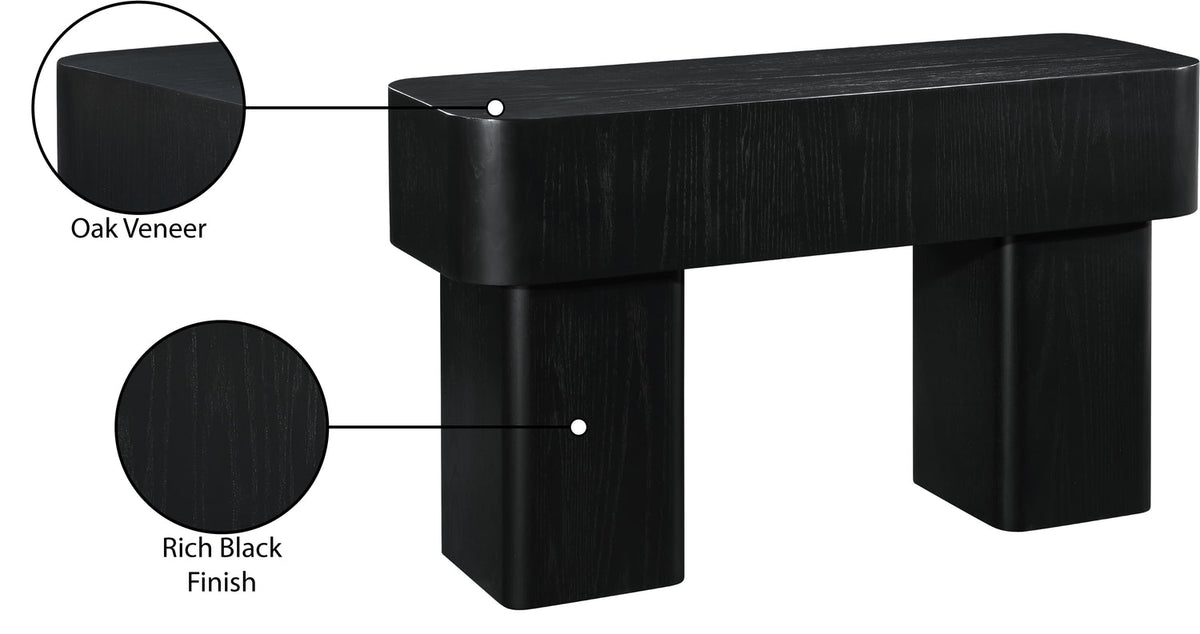 Oakmont Black Oak Veneer Console Table