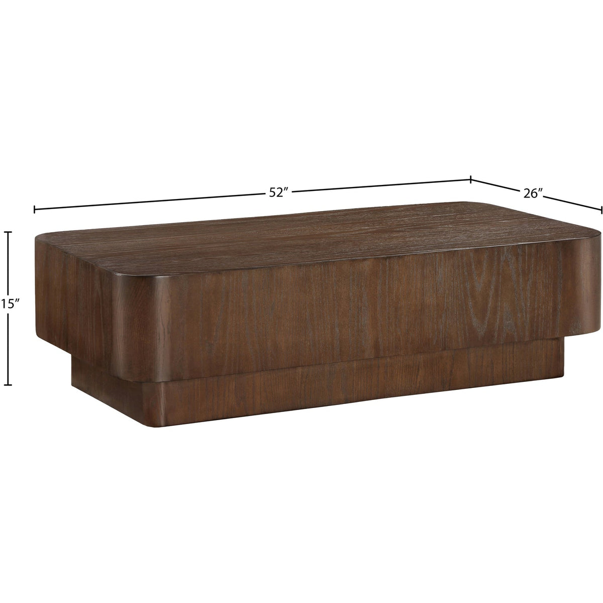 Oakmont Brown Oak Veneer Coffee Table