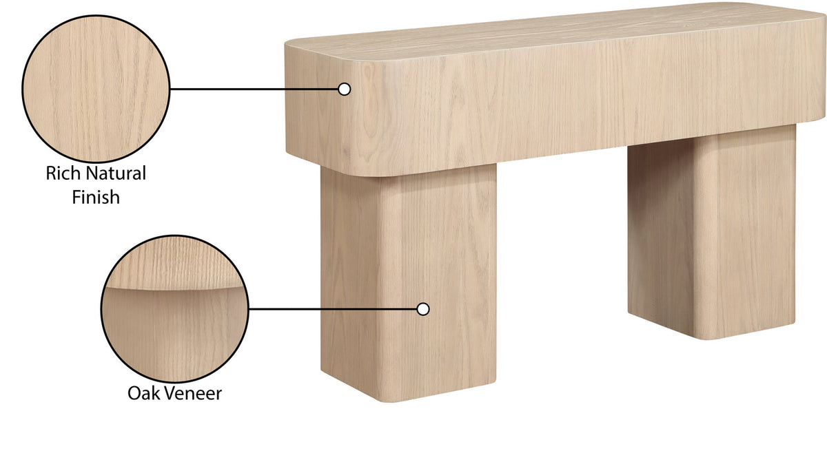 Oakmont Natural Oak Veneer Console Table