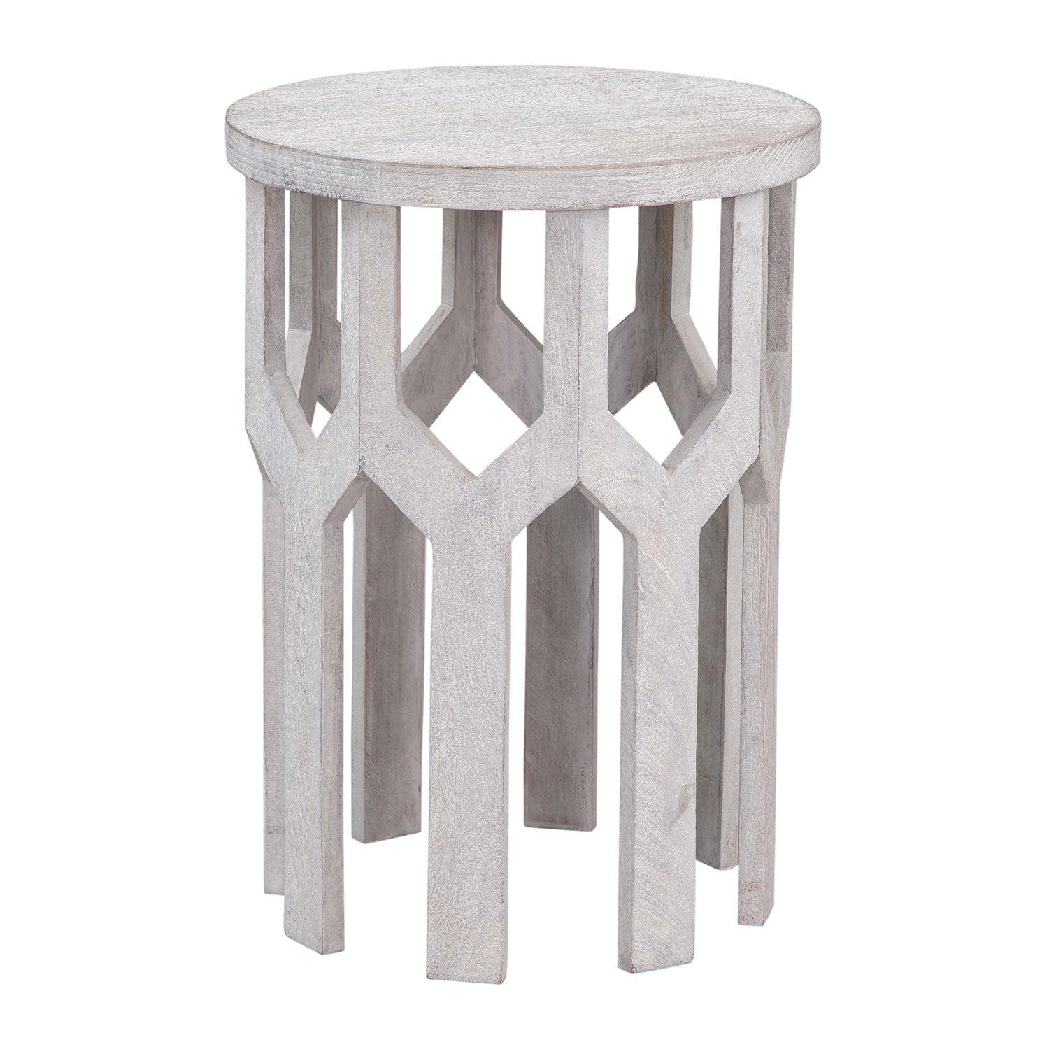 Bassett Mirror Lloyd White Accent Table
