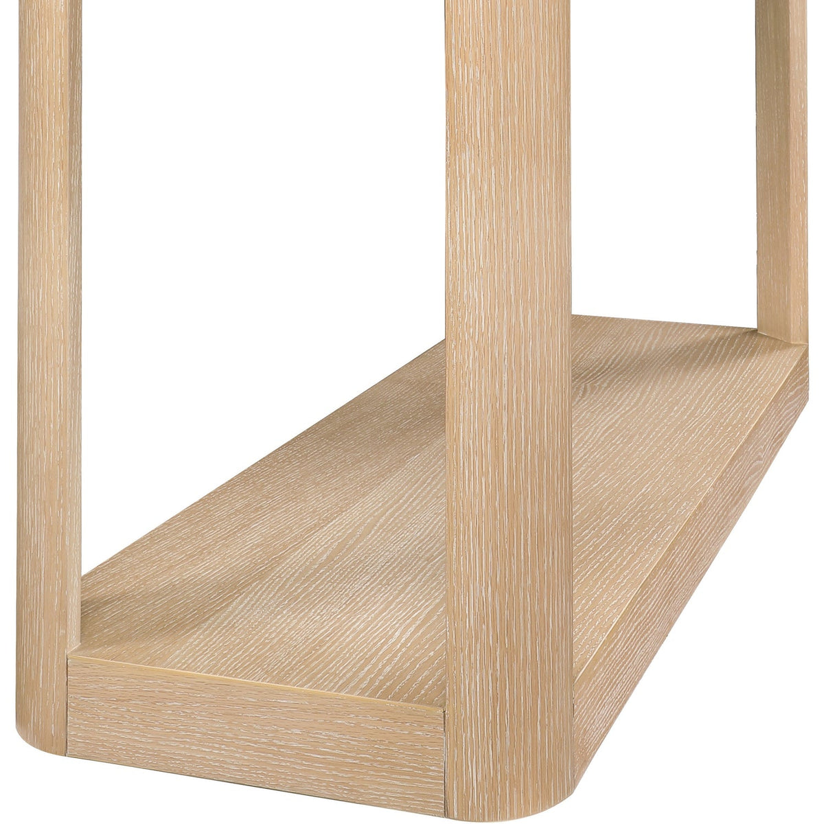 Reeves Natural Solid Wood And Burl Veneer Console Table