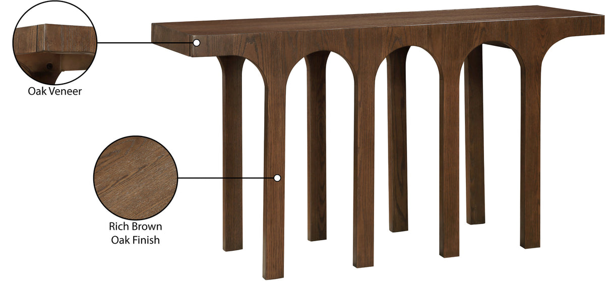 Westfield Brown Solid Wood And Oak Veneer Console Table