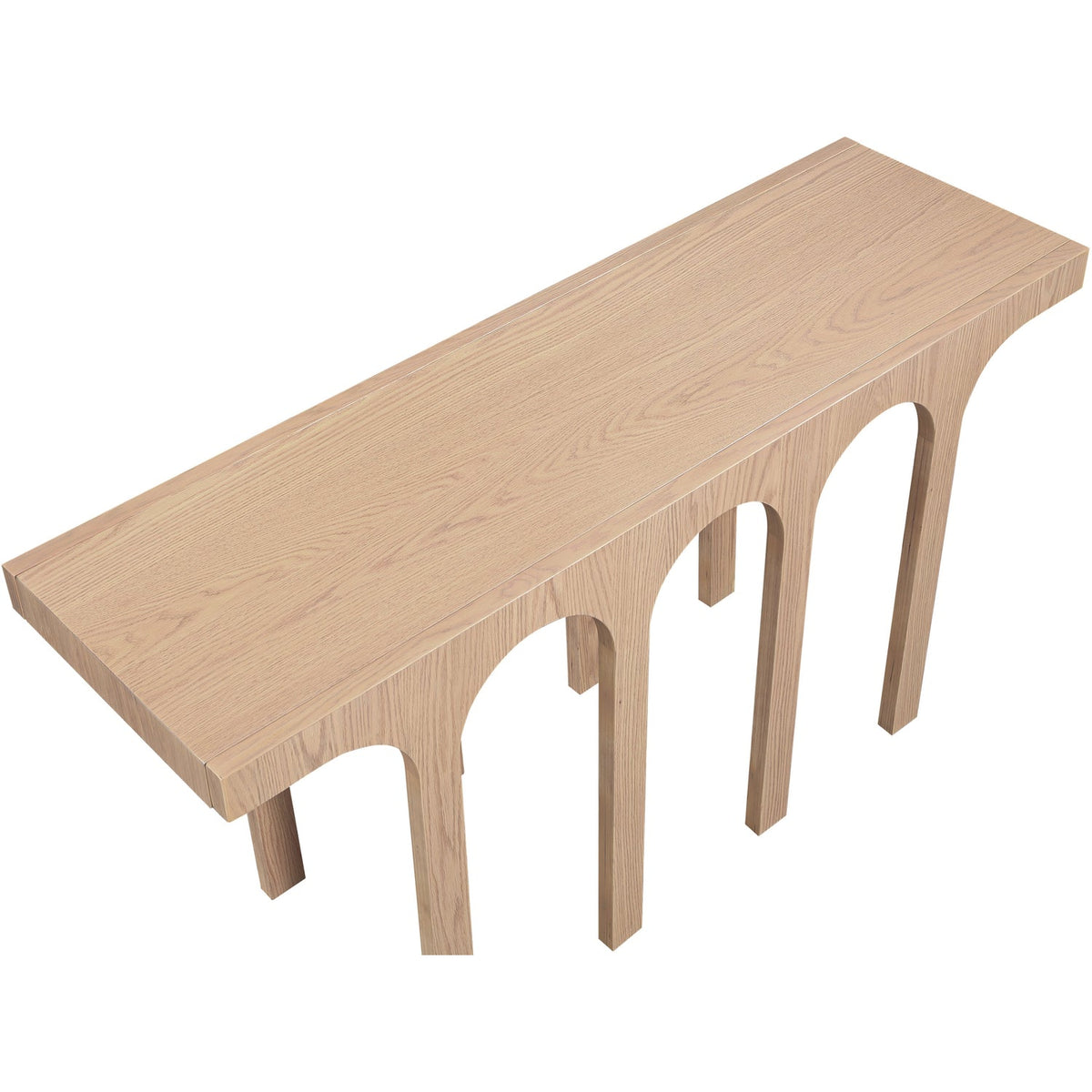 Westfield Natural Solid Wood And Oak Veneer Console Table