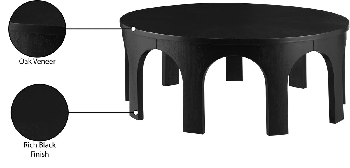 Westfield Black Solid Wood And Oak Veneer Coffee Table