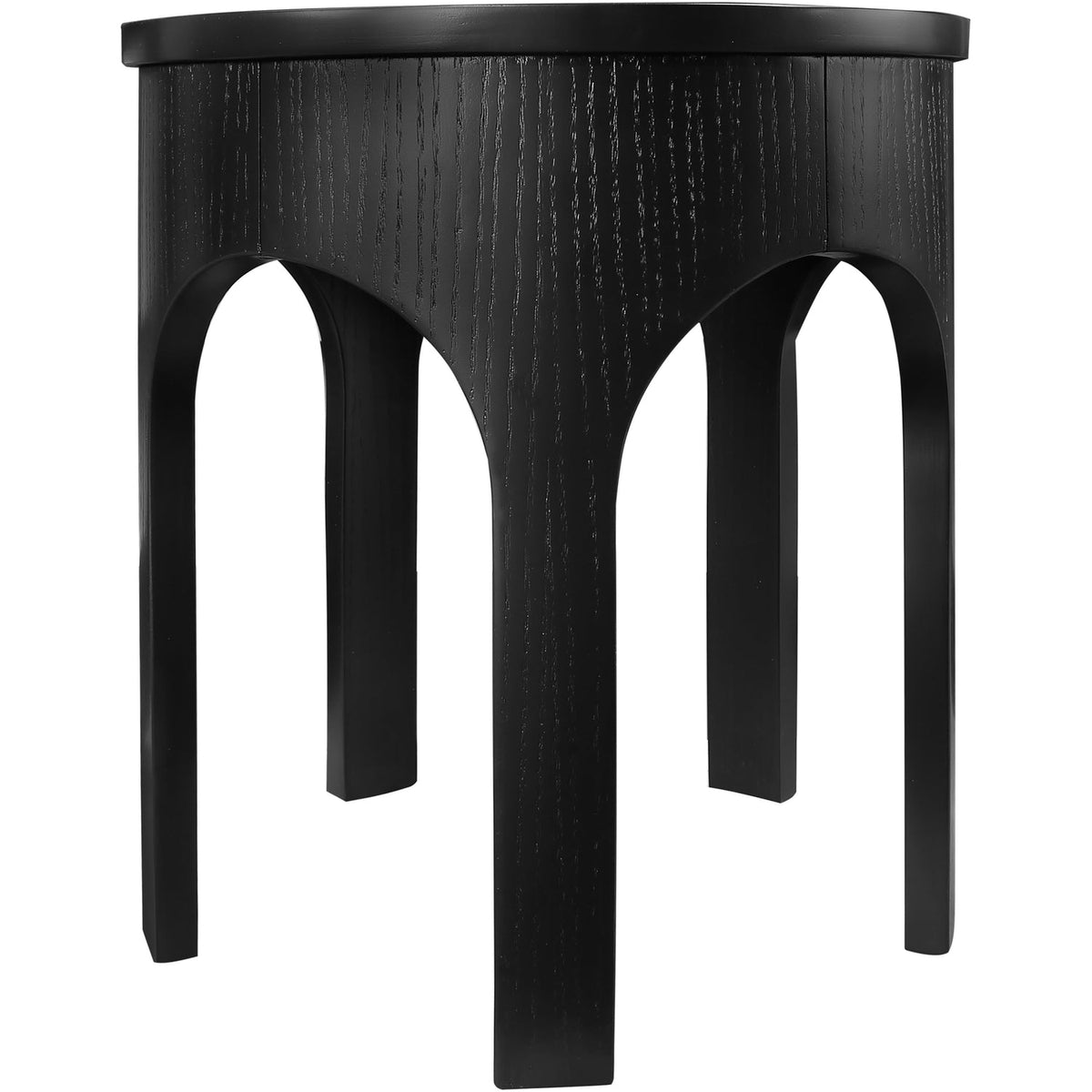 Westfield Black Solid Wood And Oak Veneer End Side Table Set of 2