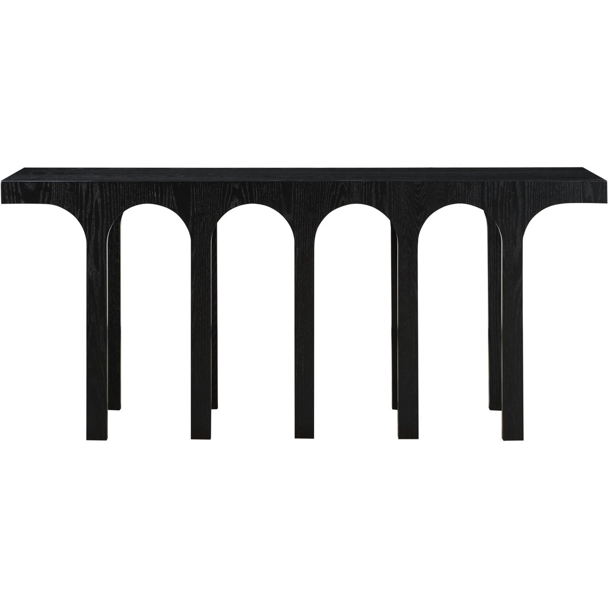 Westfield Black Solid Wood And Oak Veneer Console Table