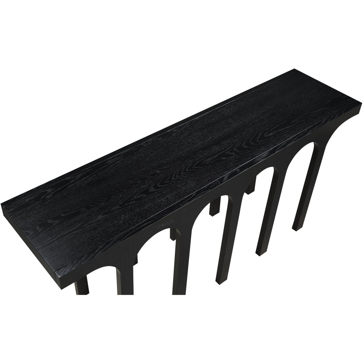 Westfield Black Solid Wood And Oak Veneer Console Table
