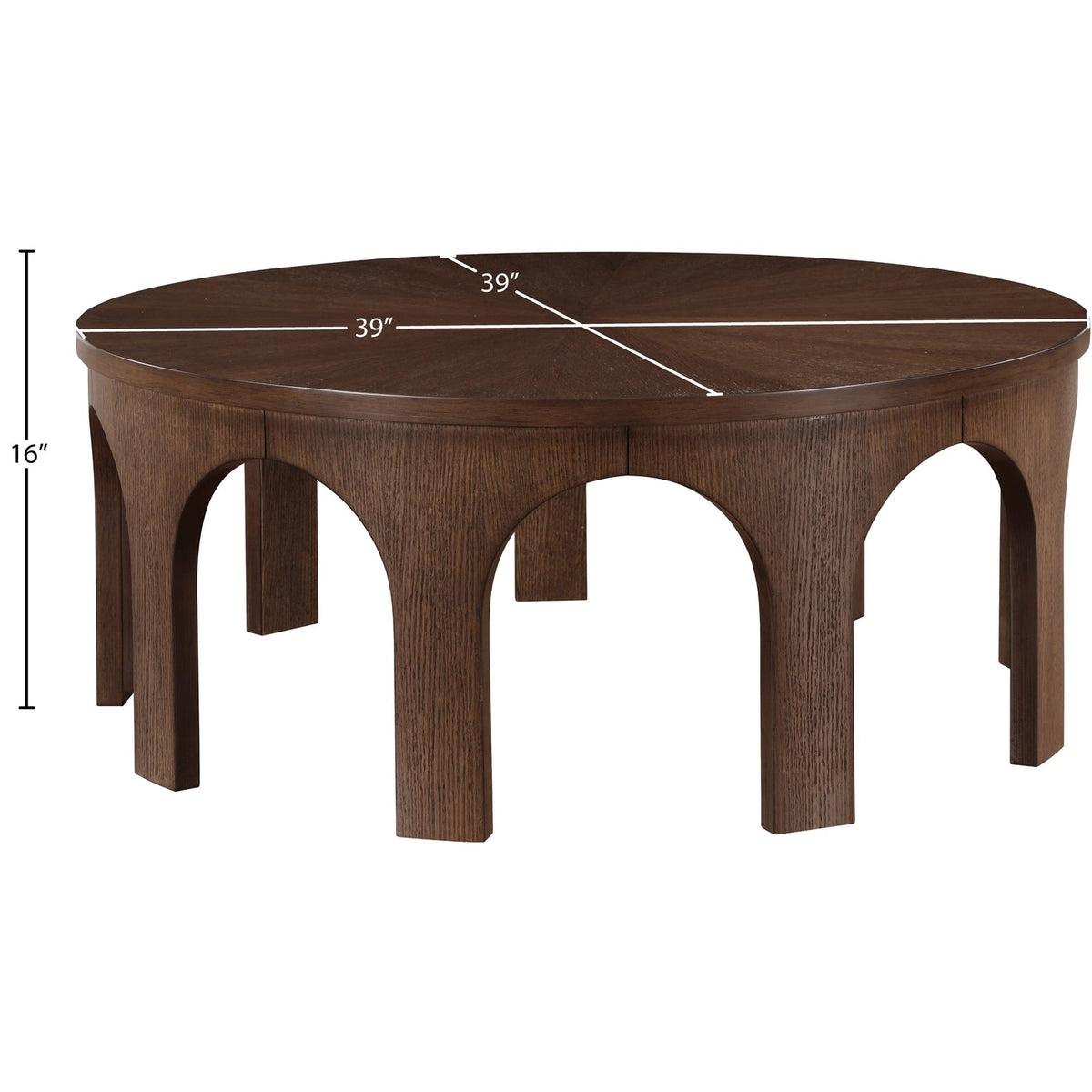 Westfield Brown Solid Wood And Oak Veneer Coffee Table