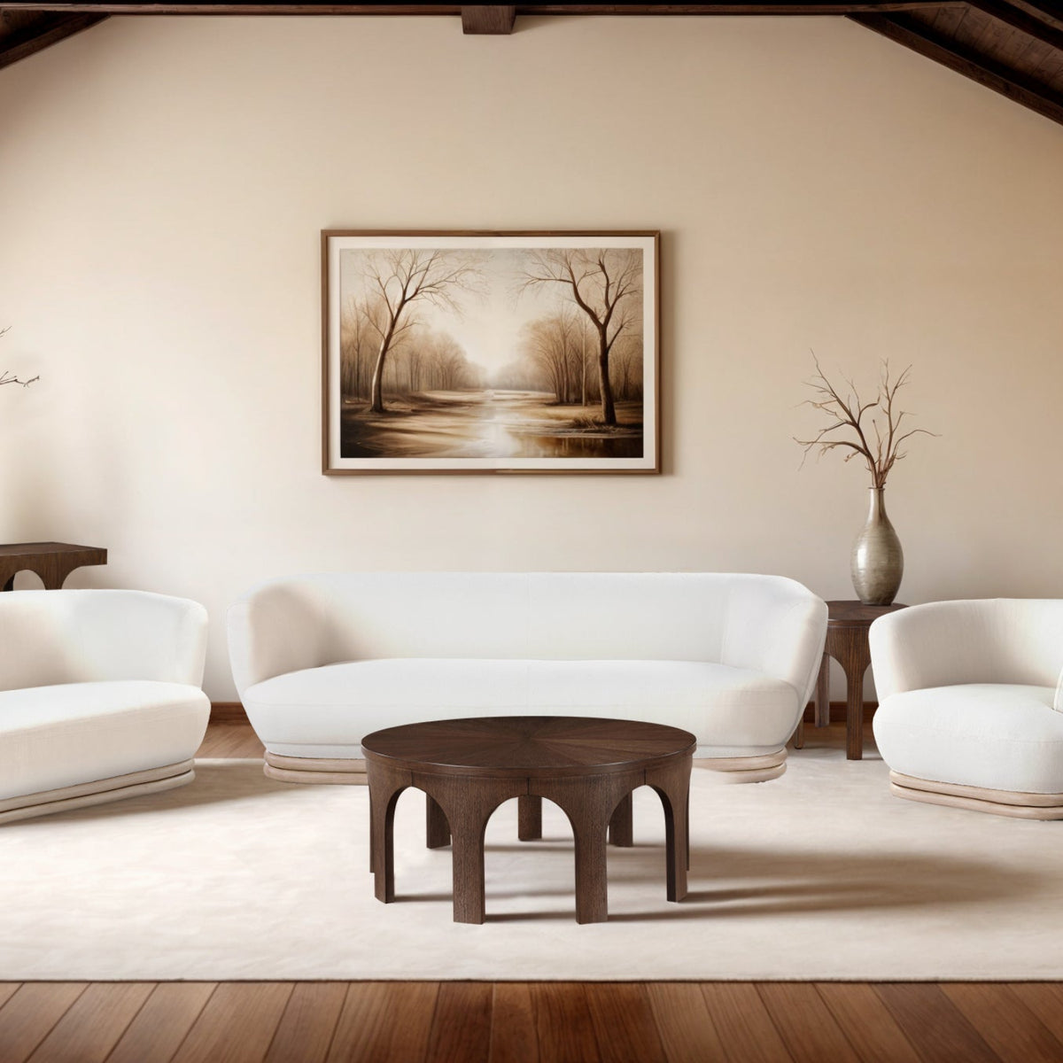 Westfield Brown Solid Wood And Oak Veneer Coffee Table