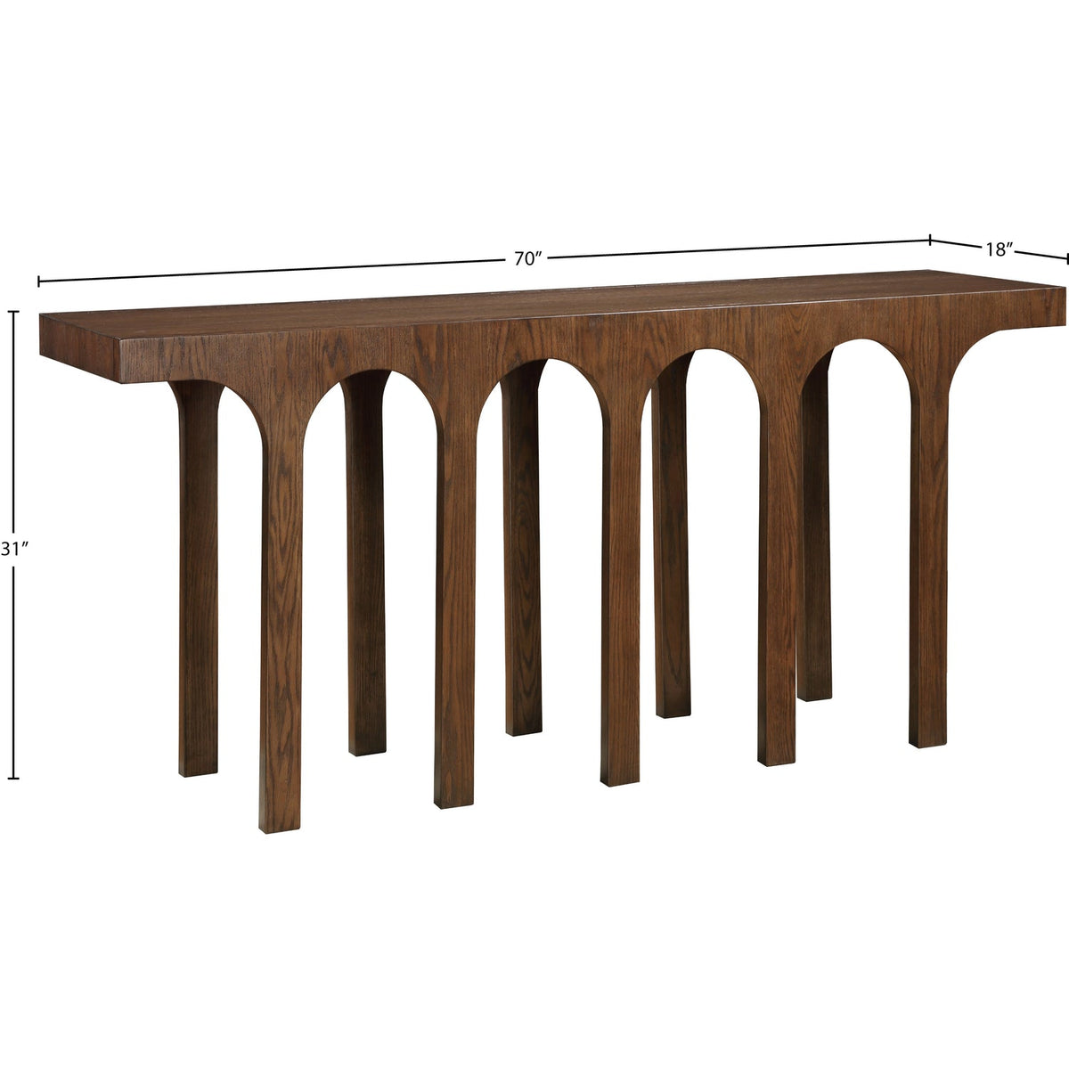 Westfield Brown Solid Wood And Oak Veneer Console Table