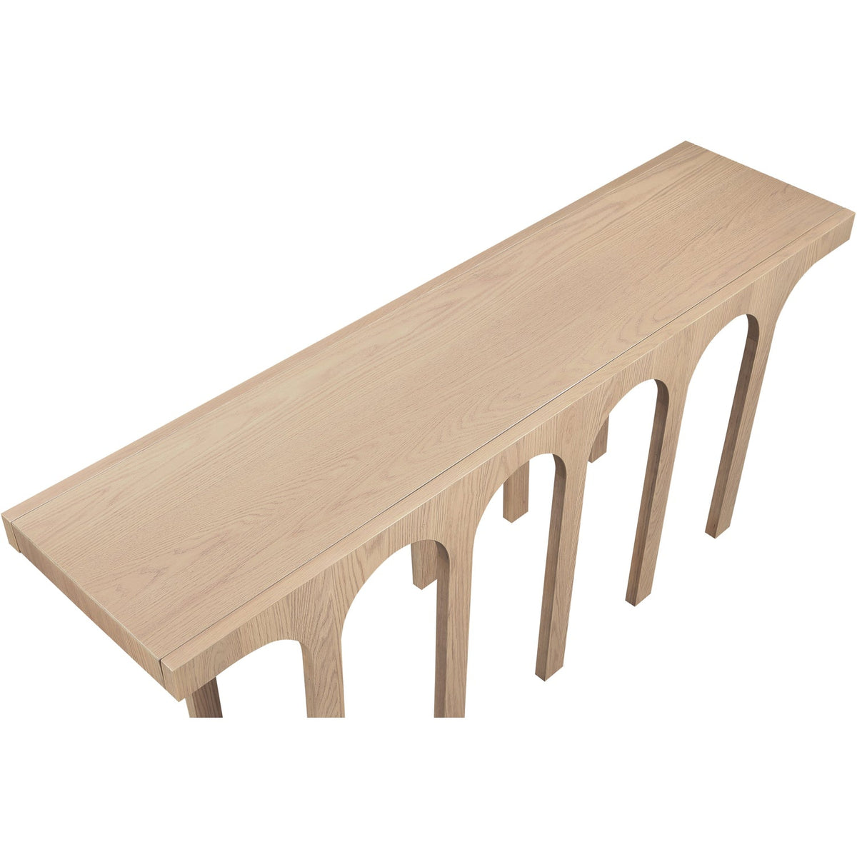 Westfield Natural Solid Wood And Oak Veneer Console Table