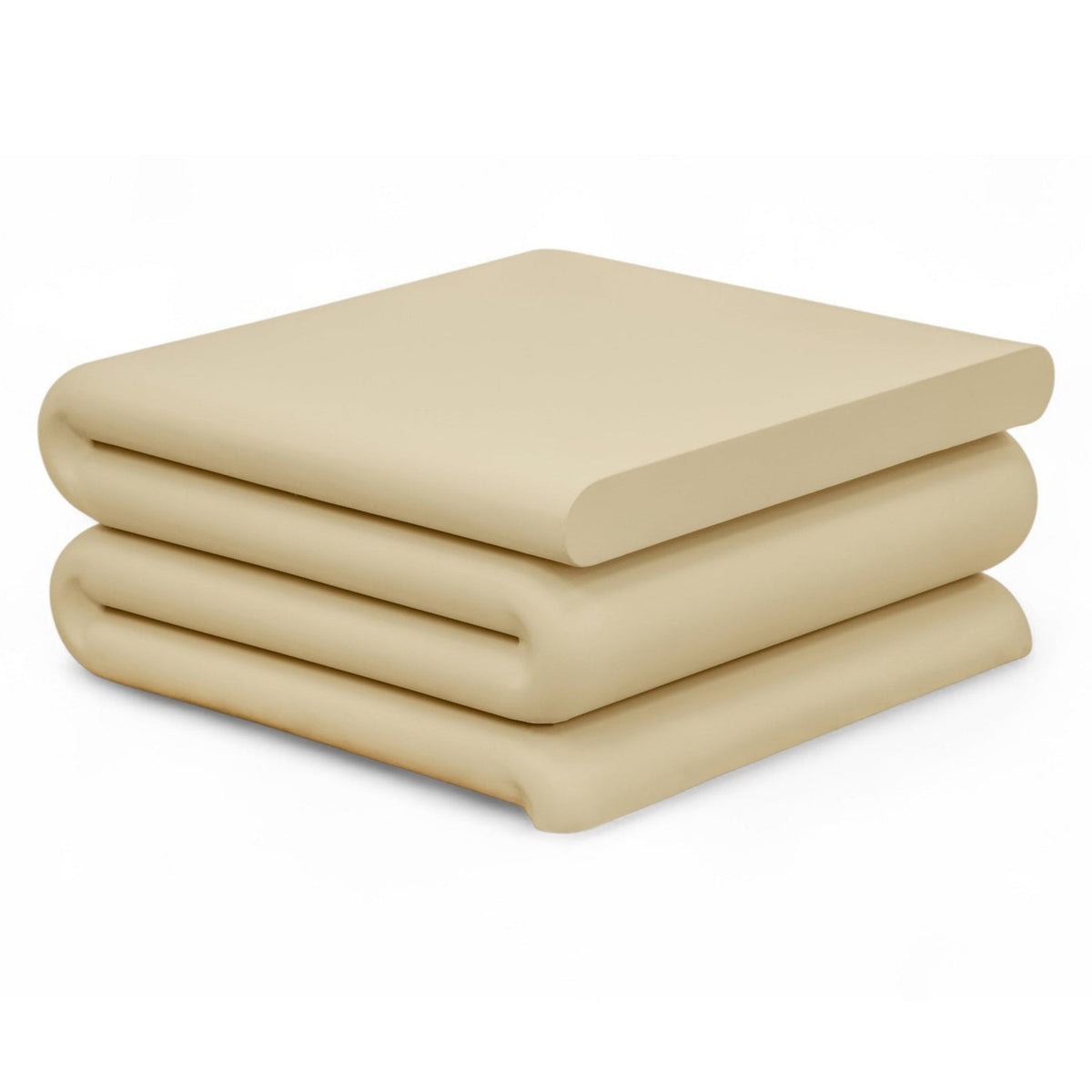 Roland coffee table in matte beige powder-coated iron, primary product view