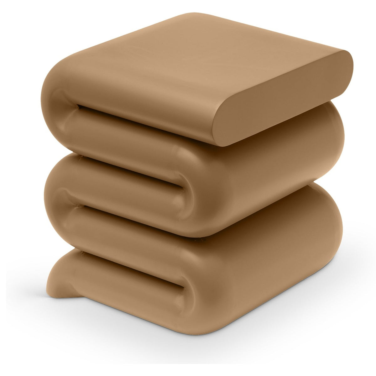 Roland Brown Iron End Table in matte brown powder-coated iron, primary product view